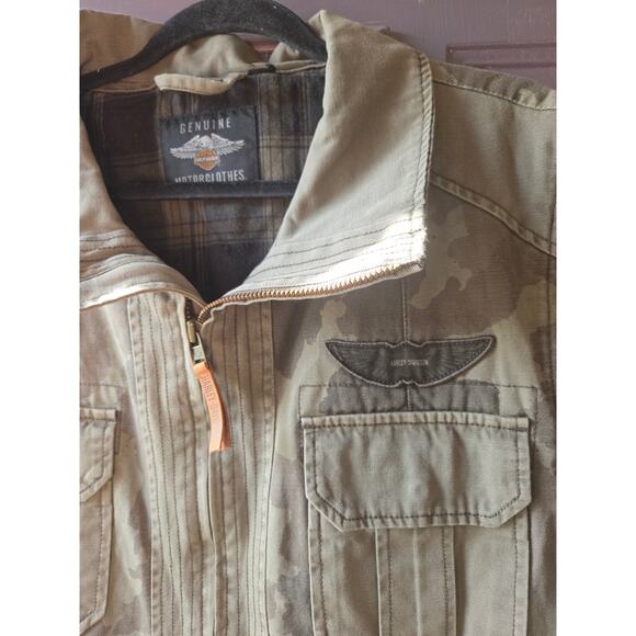 Harley-Davidson Camo Military Vest Mens Size 3XL Zip Front New w/out Tags!!! - Picture 2 of 7